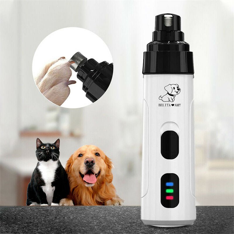 Pet Dog Cat Nail Paws Grinder Trimmer Tool Grooming Care Clipper Electric Kit - InspiredGrabs.com