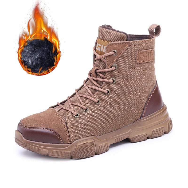 Safety Shoes Steel Toe Cap High-top Work Protective Labor Insurance Shoes - InspiredGrabs.com