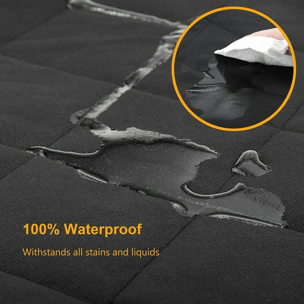 Seat Cover Rear Back Car Pet Dog Travel Waterproof Bench Protector Luxury -Black - InspiredGrabs.com