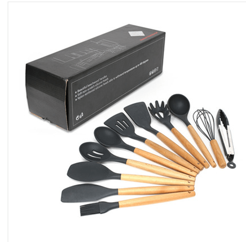 Silicone Kitchen Utensil Set: Cooking Spoon and Shovel Cookware Bundle - InspiredGrabs.com