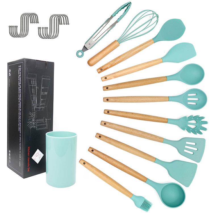 Silicone Kitchen Utensil Set: Cooking Spoon and Shovel Cookware Bundle - InspiredGrabs.com