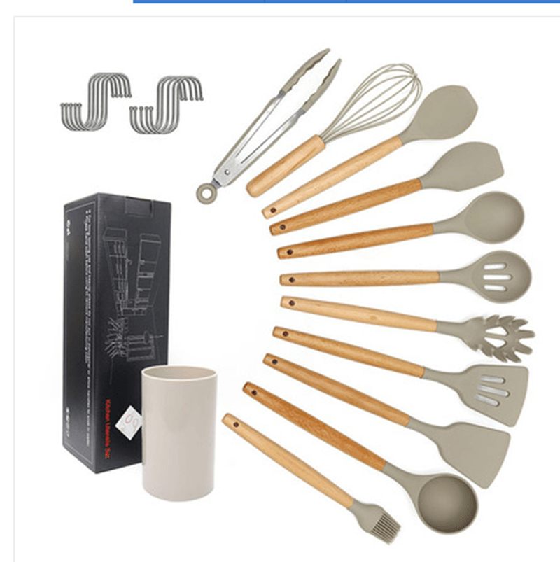 Silicone Kitchen Utensil Set: Cooking Spoon and Shovel Cookware Bundle - InspiredGrabs.com