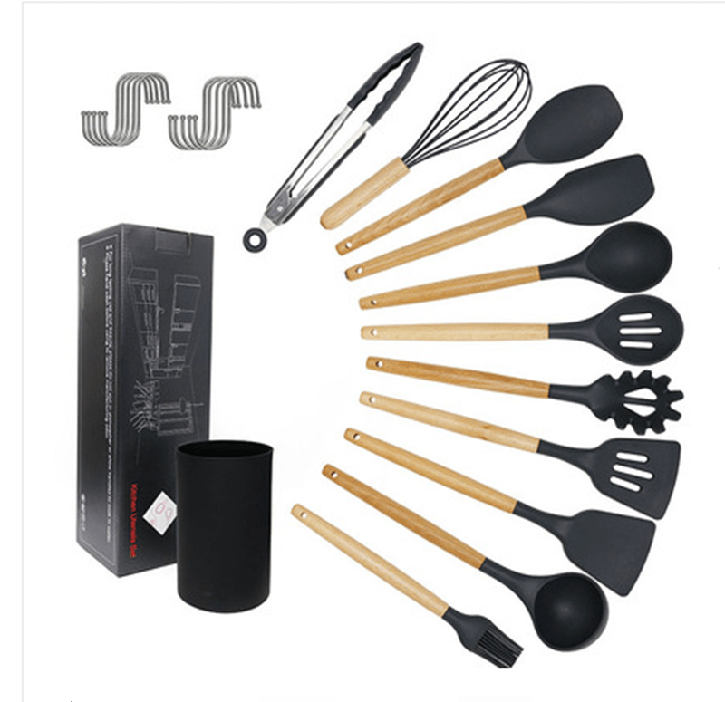 Silicone Kitchen Utensil Set: Cooking Spoon and Shovel Cookware Bundle - InspiredGrabs.com