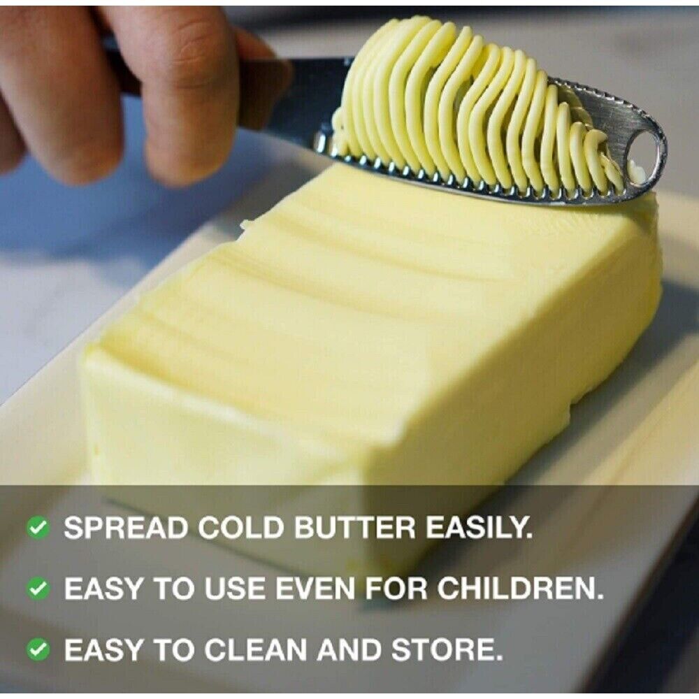 2-pack Stainless Steel Butter Spreader Knife Butter Curler Spreader Butter Knife - InspiredGrabs.com