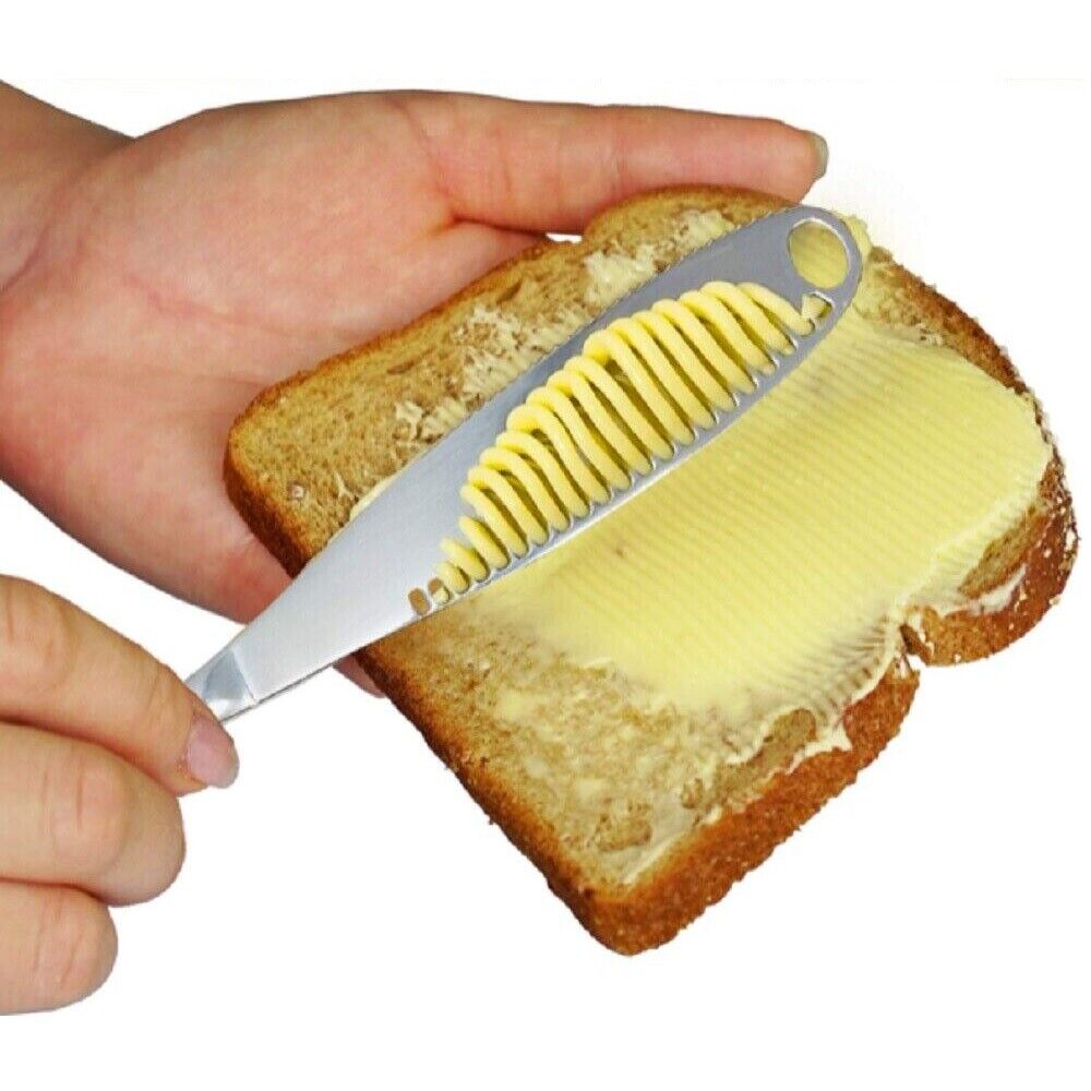 2-pack Stainless Steel Butter Spreader Knife Butter Curler Spreader Butter Knife - InspiredGrabs.com