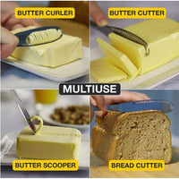 Thumbnail for 2-pack Stainless Steel Butter Spreader Knife Butter Curler Spreader Butter Knife - InspiredGrabs.com