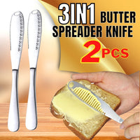 Thumbnail for 2-pack Stainless Steel Butter Spreader Knife Butter Curler Spreader Butter Knife - InspiredGrabs.com