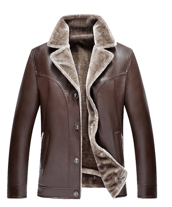 Sleek and stylish stand collar PU jacket for a polished look. - InspiredGrabs.com