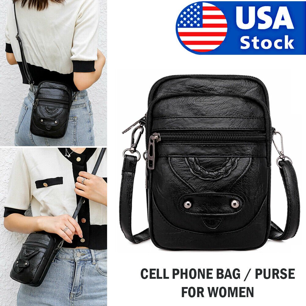 Small Cell Phone Purse Wallet Shoulder Bag Case Cross-body Pouch Handbag Women - InspiredGrabs.com