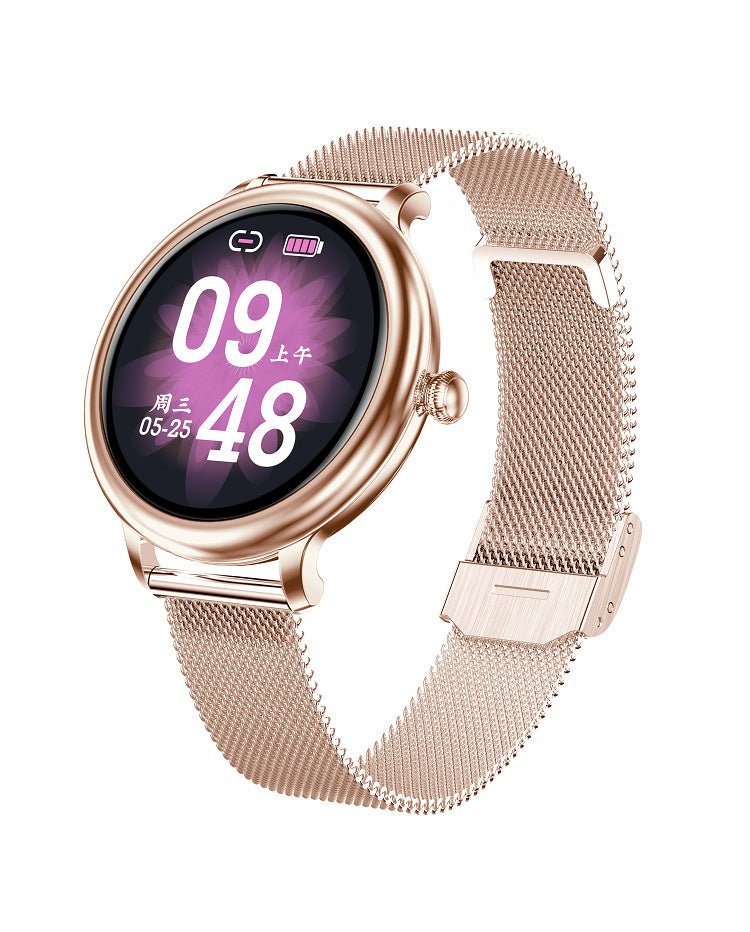 Smart Watch Full Circle Touch Screen Heart Rate Sleep Monitoring Female Watch - InspiredGrabs.com