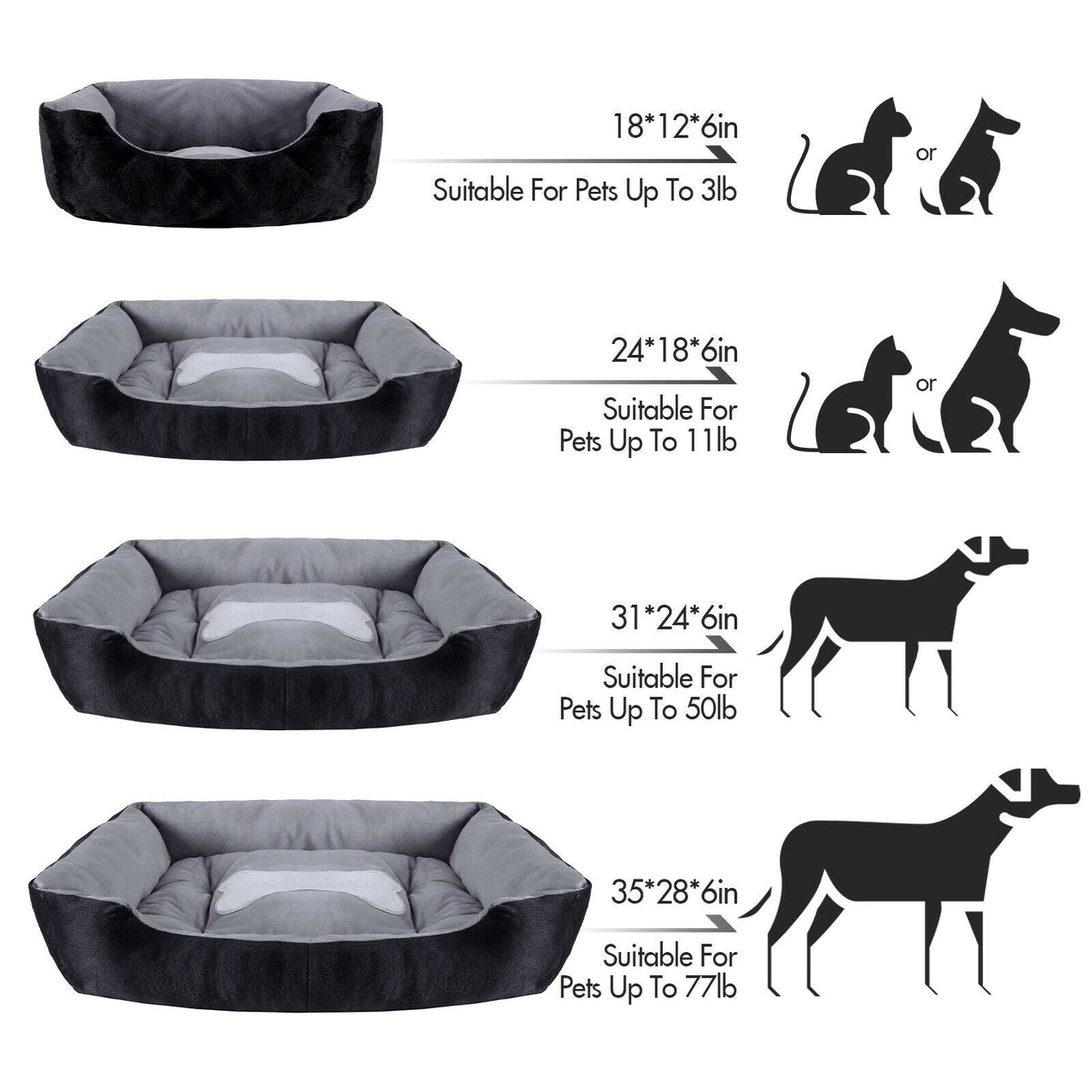 Soft Fleece C Large Warm Dog Cat Puppy Sleeping Mat Cushion Cozy Kennel - InspiredGrabs.com