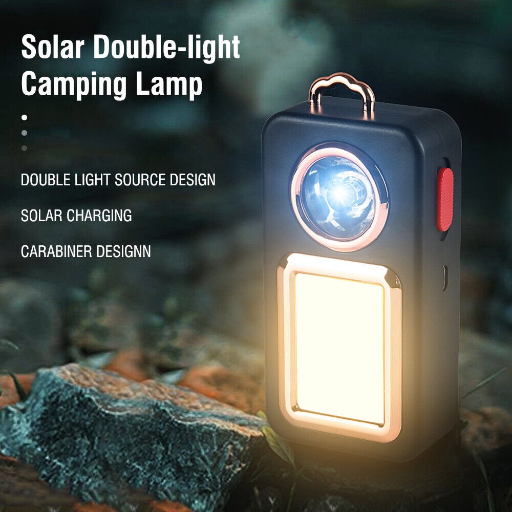 Solar Portable LED Camping Light Lantern Tent Lamp Rechargeable Hiking - InspiredGrabs.com