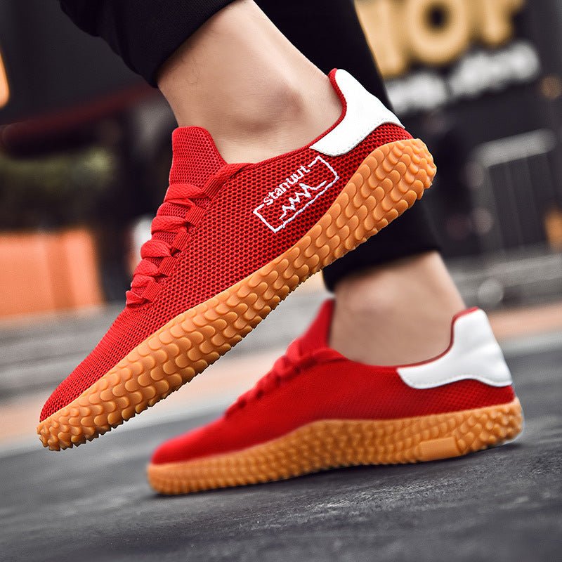 Spring and Summer Flying Woven Casual Shoes Large Men's Shoes Beathable Korean Forrest Gump Sneakers - InspiredGrabs.com