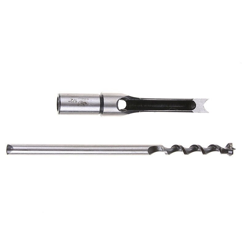 Square Auger Drill Bit Cut Mortising Chisel Woodworking Tool Set - InspiredGrabs.com