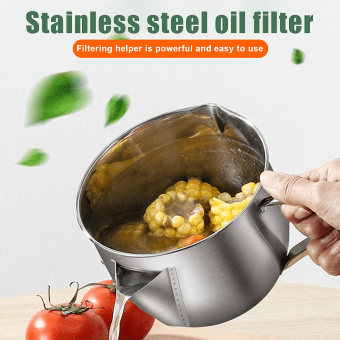 Stainless Steel Household Oil Filter - InspiredGrabs.com