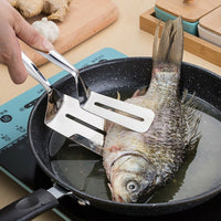 Thumbnail for Stainless Steel Steak Clamp Food Bread Meat BBQ Clip Tongs Kitchen Cooking Tool - InspiredGrabs.com