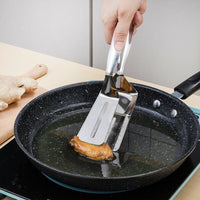 Thumbnail for Stainless Steel Steak Clamp Food Bread Meat BBQ Clip Tongs Kitchen Cooking Tool - InspiredGrabs.com