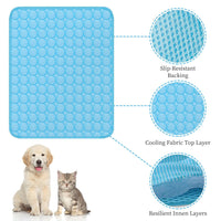 Thumbnail for Pet Cooling Mat Cool Pad Cushion Dog Cat Puppy Blanket for Summer Sleeping Bed Dog Cooling Bed Pet Cooling Mat - InspiredGrabs.com