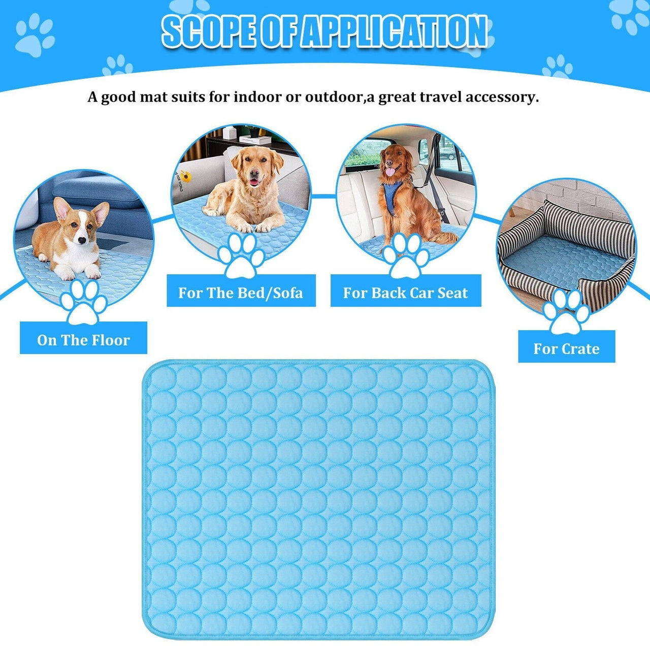 Pet Cooling Mat Cool Pad Cushion Dog Cat Puppy Blanket for Summer Sleeping Bed Dog Cooling Bed Pet Cooling Mat - InspiredGrabs.com