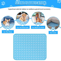 Thumbnail for Pet Cooling Mat Cool Pad Cushion Dog Cat Puppy Blanket for Summer Sleeping Bed Dog Cooling Bed Pet Cooling Mat - InspiredGrabs.com