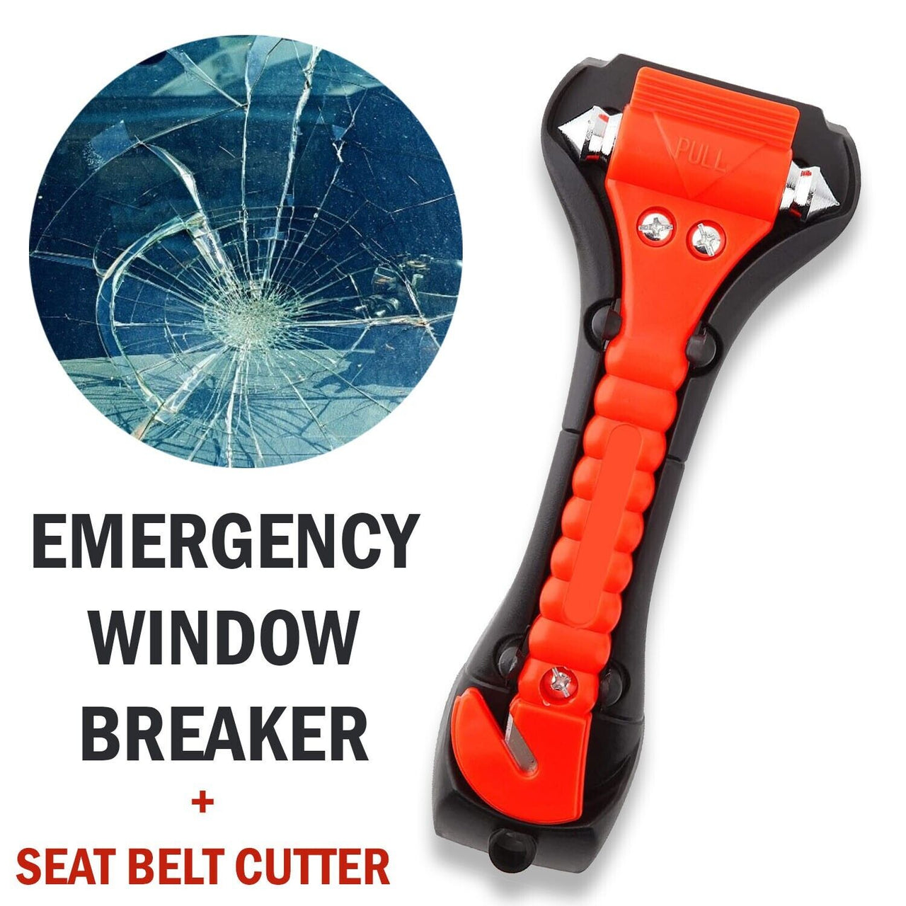 AUTO Car Safety Emergency Escape Hammer Tool Seatbelt Cutter Window Breaker - InspiredGrabs.com