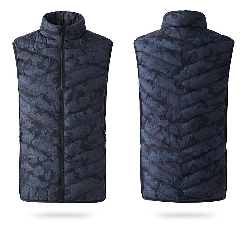 Stay warm and stylish with the LoClimb Men's Camouflage Heated Vest. - InspiredGrabs.com