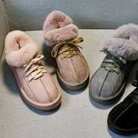 Thumbnail for Stay warm in style with our new collection of winter frosted leather and velvet snow boots.