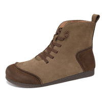 Thumbnail for Step into style with our chic New Retro Leather High-top Women's Boots.