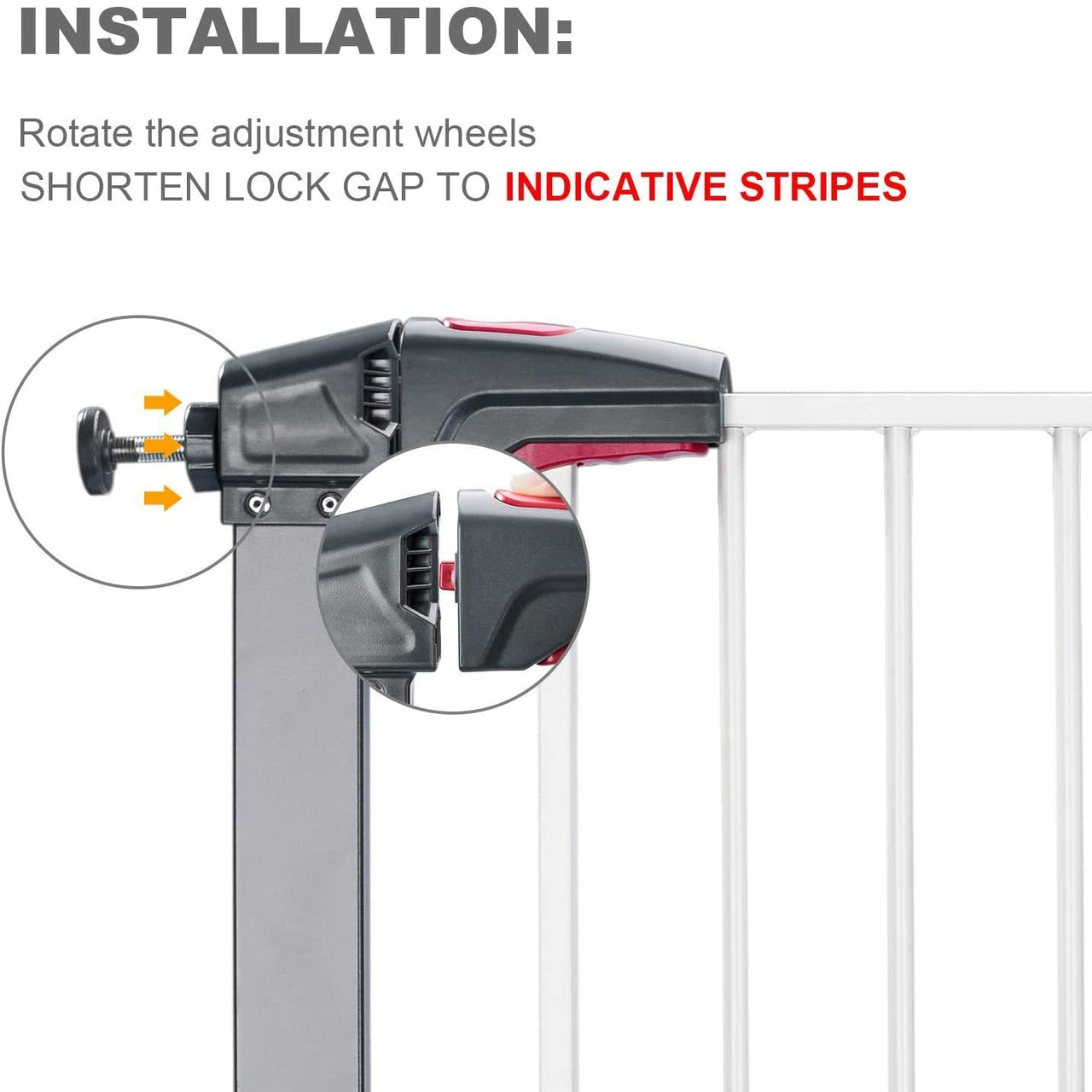 Sturdy Safe Gate with Four Pressured Adjustment Bolts Dog Indoor Gate, Stair Gate for Pets, 29in To 34in Wide 32in Height - InspiredGrabs.com