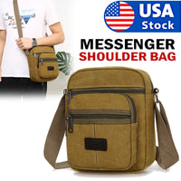 Thumbnail for Crossbody Bag Canvas Bags Casual Shoulder Satchel Handbag Pouch Messenger Unisex - InspiredGrabs.com