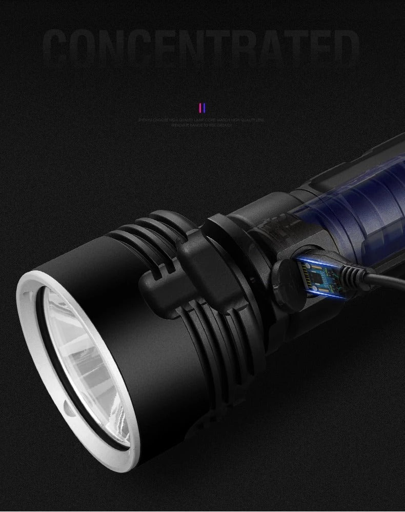 Super Bright Rechargeable LED Flashlight - InspiredGrabs.com