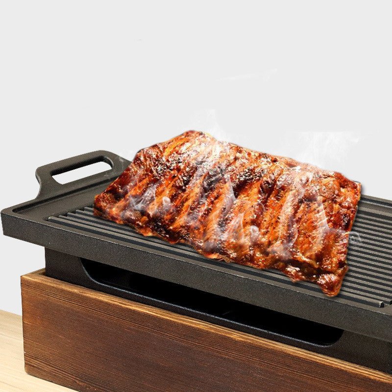 The delicious taste of Korean-style grilled food with our Wooden Seat Grill Pan - InspiredGrabs.com