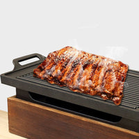 Thumbnail for The delicious taste of Korean-style grilled food with our Wooden Seat Grill Pan - InspiredGrabs.com