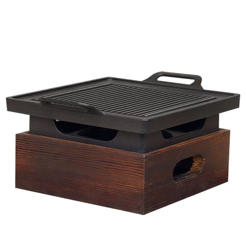 The delicious taste of Korean-style grilled food with our Wooden Seat Grill Pan - InspiredGrabs.com