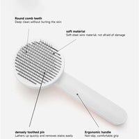 Thumbnail for Cat Grooming Brush, Self Cleaning Slicker Brushes for Dogs Pet Hair Removal Comb Stainless Steel Needle Cat Brush Self Cleaning for Cats Dogs Hair Remover Scraper Pet Grooming Tool - InspiredGrabs.com