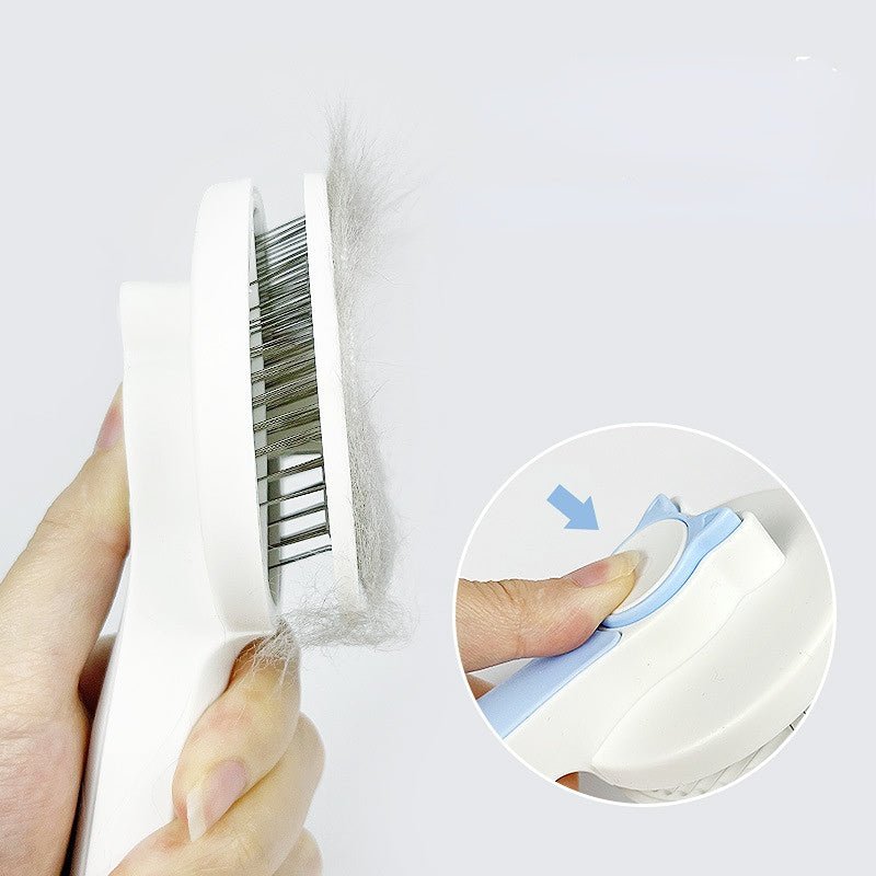 Cat Grooming Brush, Self Cleaning Slicker Brushes for Dogs Pet Hair Removal Comb Stainless Steel Needle Cat Brush Self Cleaning for Cats Dogs Hair Remover Scraper Pet Grooming Tool - InspiredGrabs.com