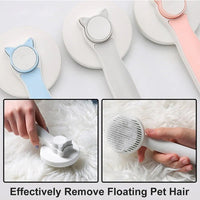 Thumbnail for Cat Grooming Brush, Self Cleaning Slicker Brushes for Dogs Pet Hair Removal Comb Stainless Steel Needle Cat Brush Self Cleaning for Cats Dogs Hair Remover Scraper Pet Grooming Tool - InspiredGrabs.com