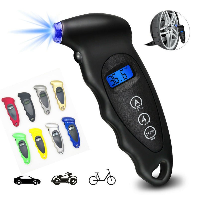 The LCD and backlight make monitoring your car's tire air pressure easy. - InspiredGrabs.com