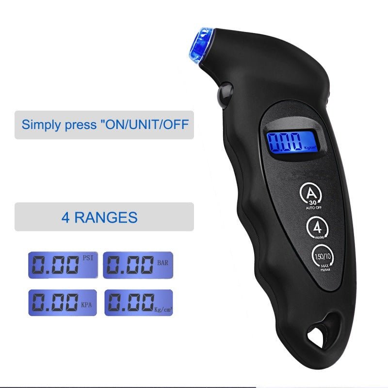 The LCD and backlight make monitoring your car's tire air pressure easy. - InspiredGrabs.com