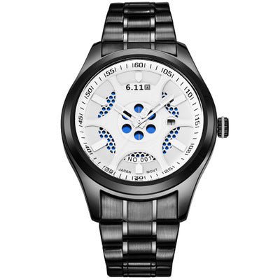 The Lightwave Men's Steel Band Watch - Waterproof, Energy-saving, and Environmentally Friendly! - InspiredGrabs.com