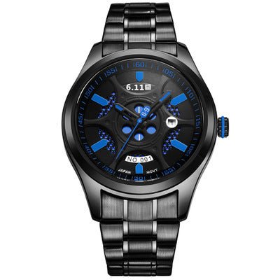 The Lightwave Men's Steel Band Watch - Waterproof, Energy-saving, and Environmentally Friendly! - InspiredGrabs.com