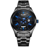 Thumbnail for The Lightwave Men's Steel Band Watch - Waterproof, Energy-saving, and Environmentally Friendly! - InspiredGrabs.com