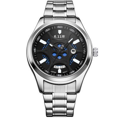 The Lightwave Men's Steel Band Watch - Waterproof, Energy-saving, and Environmentally Friendly! - InspiredGrabs.com