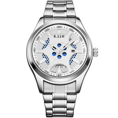 The Lightwave Men's Steel Band Watch - Waterproof, Energy-saving, and Environmentally Friendly! - InspiredGrabs.com