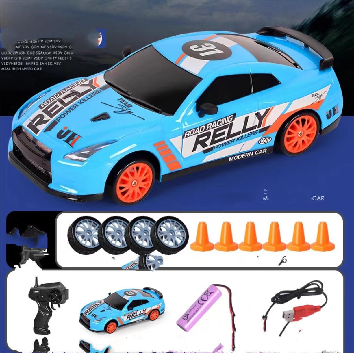 2.4G Drift RC Car 4WD RC Drift Car Toy Remote Control GTR Model AE86 Vehicle Car RC Racing Car Toy for Children Christmas Gifts - InspiredGrabs.com