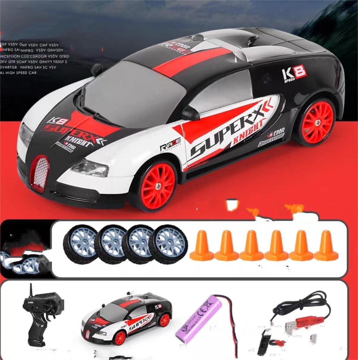 2.4G Drift RC Car 4WD RC Drift Car Toy Remote Control GTR Model AE86 Vehicle Car RC Racing Car Toy for Children Christmas Gifts - InspiredGrabs.com