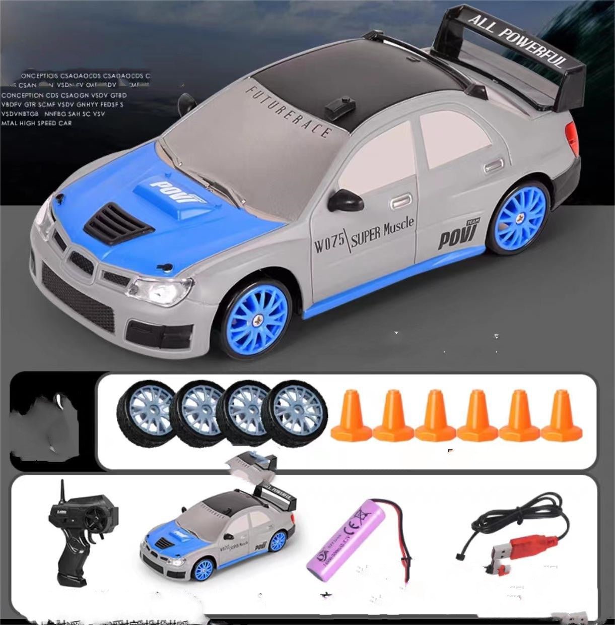 2.4G Drift RC Car 4WD RC Drift Car Toy Remote Control GTR Model AE86 Vehicle Car RC Racing Car Toy for Children Christmas Gifts - InspiredGrabs.com