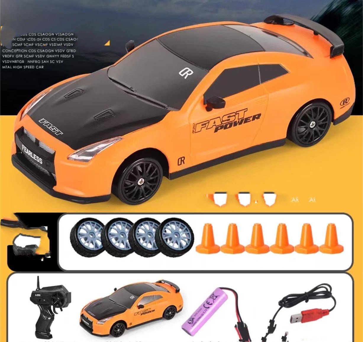 2.4G Drift RC Car 4WD RC Drift Car Toy Remote Control GTR Model AE86 Vehicle Car RC Racing Car Toy for Children Christmas Gifts - InspiredGrabs.com