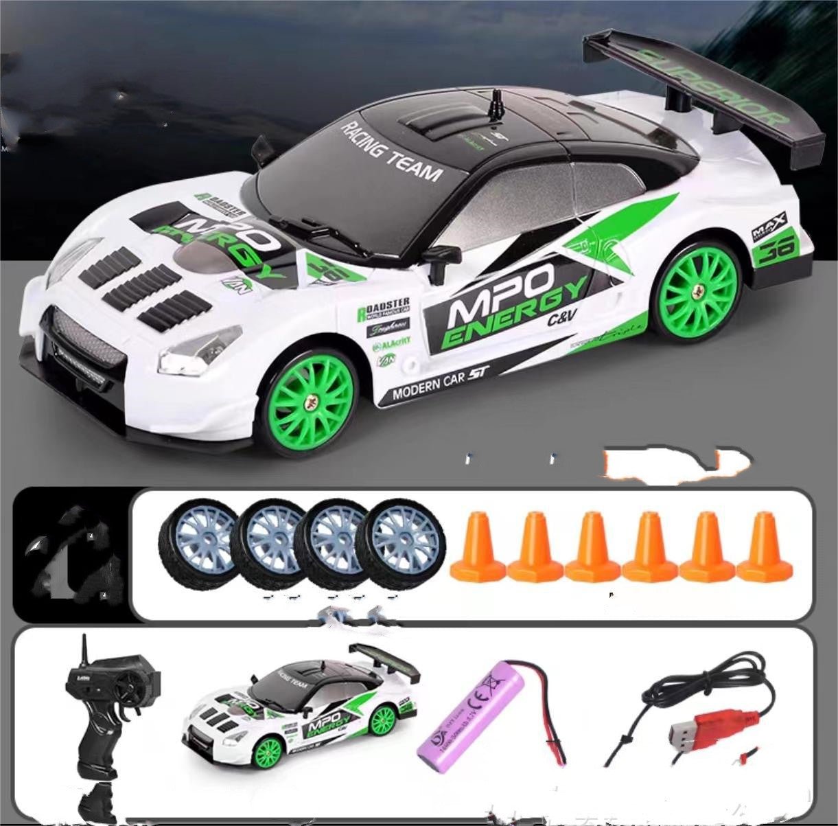 2.4G Drift RC Car 4WD RC Drift Car Toy Remote Control GTR Model AE86 Vehicle Car RC Racing Car Toy for Children Christmas Gifts - InspiredGrabs.com