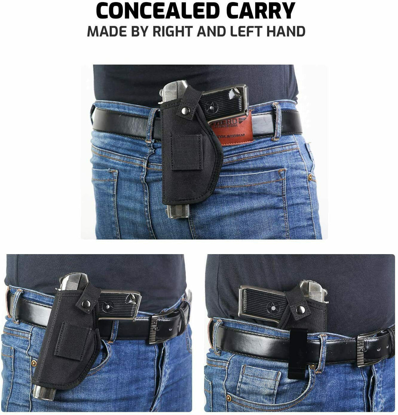 Tactical Universal IWB OWB Belt Weapon Gun Holder Concealed Carry Pistol Holster - InspiredGrabs.com